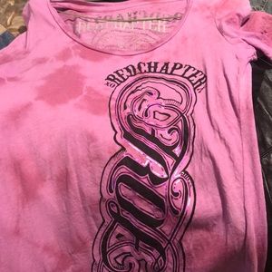Red chapter pink t shirt